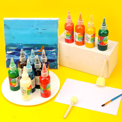 颜料儿童幼儿园可kf水洗水粉水彩颜料手指画画套装涂色美术生专用