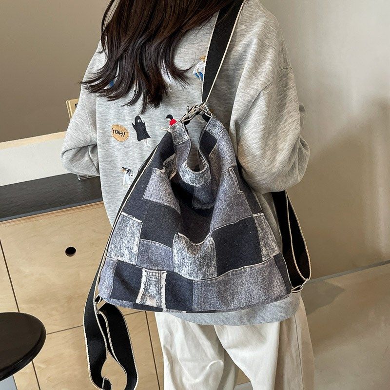 双肩斜挎两用包女大学q生早八上课帆布袋上班族百搭通勤包单肩背,箱包皮具/热销女包/男包,通用款女包,淘宝优惠券,粉丝福利购,淘宝优惠卷