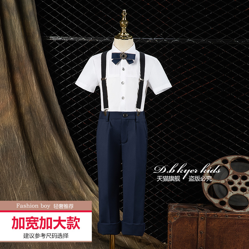 男童加大码西服套装加肥加宽小主持人礼服钢O琴六一演出服胖童西