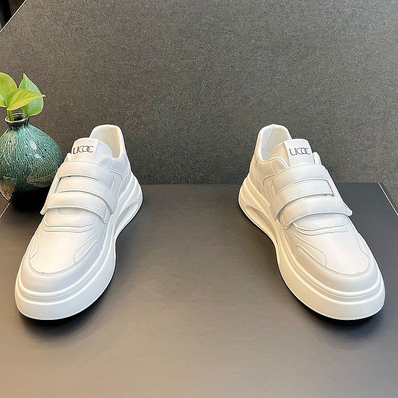 白色板鞋男内增高冬季休闲一脚蹬气垫鞋男百搭魔术Y贴懒人鞋男,流行男鞋,休闲板鞋,淘宝优惠券,粉丝福利购,淘宝优惠卷