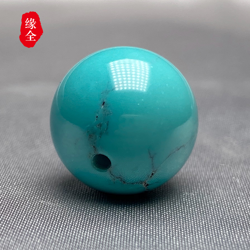 原矿高瓷绿松石圆珠散珠单珠瓷釉级玉化料手串手链Y顶珠配珠配饰