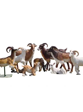 仿真山羊雕塑户外园林庭院花园草坪景观装饰农村假动物模型大摆件