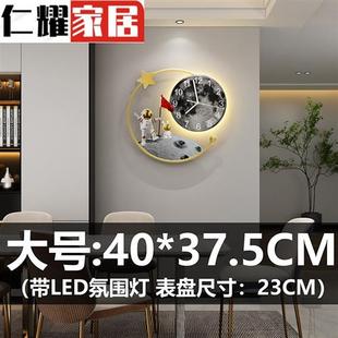 挂钟客厅家用卧室现代装 新品 简约钟表创v意网红时尚 2022新款 饰时