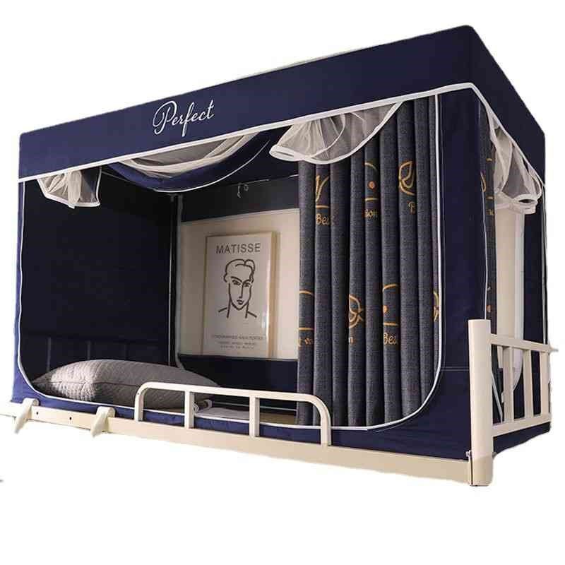 上铺生学宿舍帘子下铺女强遮光蚊L帐三开门幔窗带支架,床上用品,蚊帐,淘宝优惠券,粉丝福利购,淘宝优惠卷