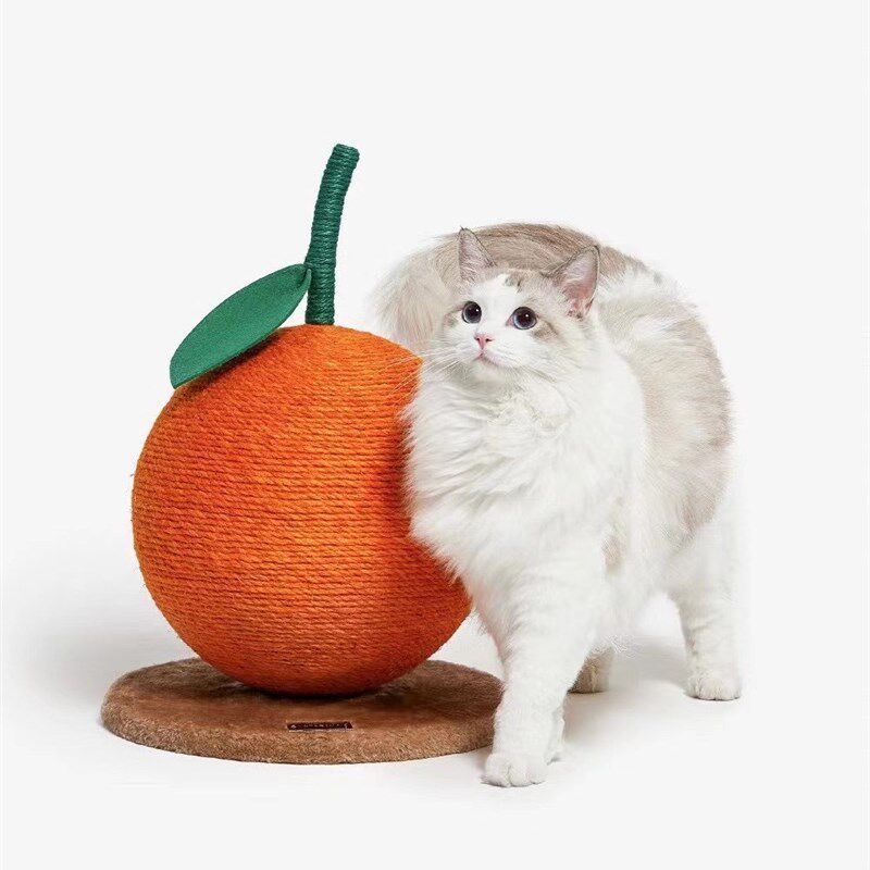 【家有喵精】橙子猫爬架抓板猫y树猫玩具小型猫架磨爪宠物猫咪用
