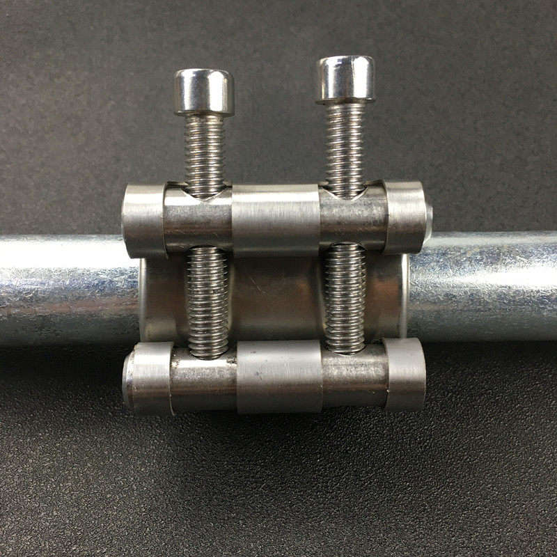 304单卡不锈钢管道修补连接器喉箍抱箍堵漏管夹卡箍抢修器哈夫节