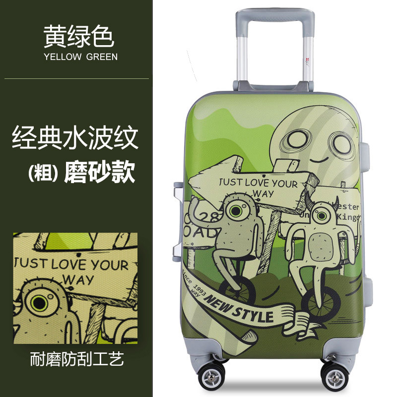 拉杆箱万向轮卡通涂鸦男潮铝框z20寸24女小个性行李旅行密码箱