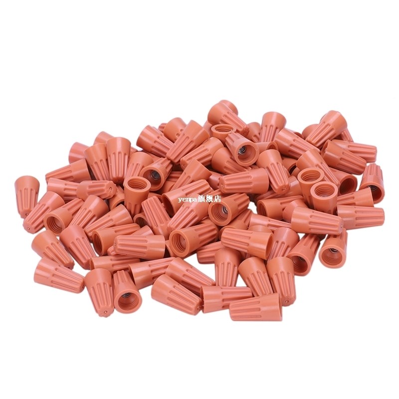 100Pcs Electrical Wire Twist Nut Connector Terminals Cap Spr