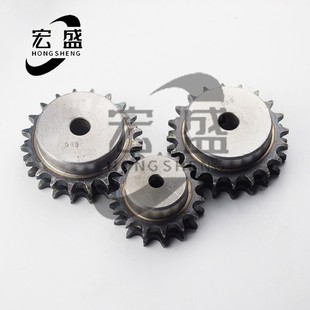 可配双排链条 双排链轮 24齿双排链轮 6分24齿双排 带台阶 t12A