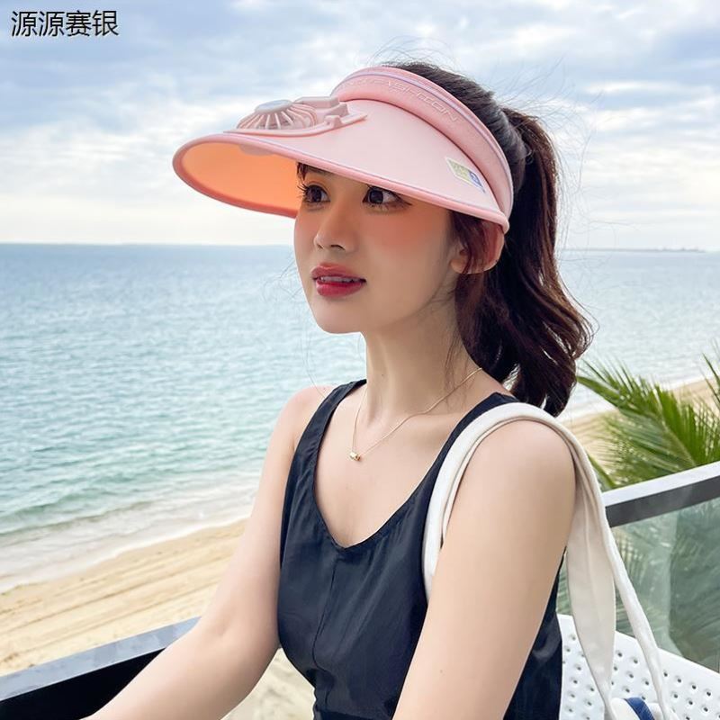 风扇帽子女款g自带风扇的帽子带风扇大人风扇帽成人夏天电风扇充