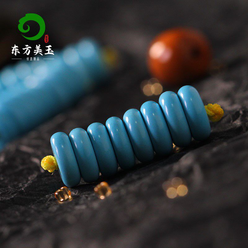 十堰秦古绿松石隔片串饰腰珠隔珠配珠高瓷文玩手串手链Xdiy配饰女