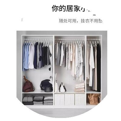 伸缩杆免打孔卫生间浴帘杆升缩窗帘杆门帘杆浴室晾衣W杆卧室涨撑