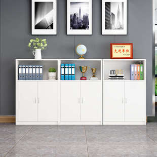 档案资料打印木质隔断柜锁办公室机柜储物柜矮柜柜子小型文件柜带