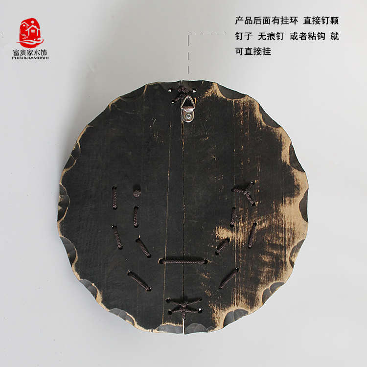 简约实木挂件装饰品电视插花挂壁挂的背景墙面客厅墙面墙上花瓶