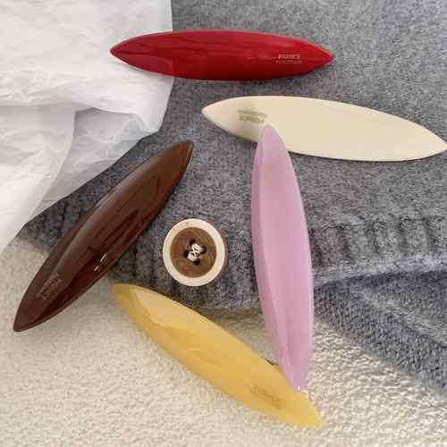 红色柳叶!红色简约醋酸柳叶夹!复古一字夹发夹鸭嘴夹发饰新款