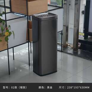 吸烟区立式户外商用烟蒂柱烟灰缸灭室外烟筒落地烟头垃圾桶不锈钢