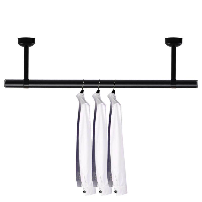 固信阳台不锈钢晾衣杆固定晾衣架晒衣架单杆服挂衣架黑色304烤漆,家装主材,固定式晾衣架,淘宝优惠券,粉丝福利购,淘宝优惠卷