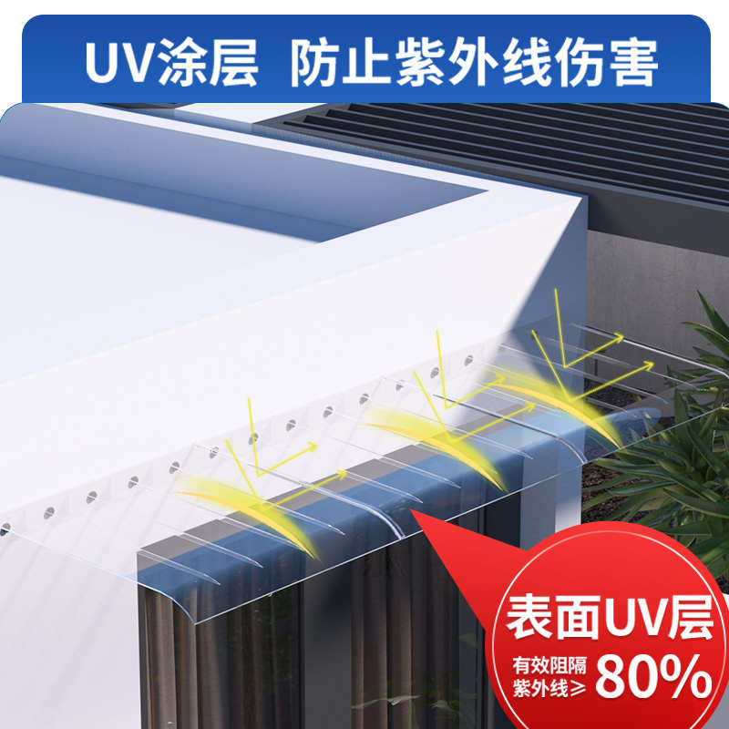 挡雨棚屋檐家用户外防雨简易棚门口室外窗户阳台空调外机遮阳雨棚