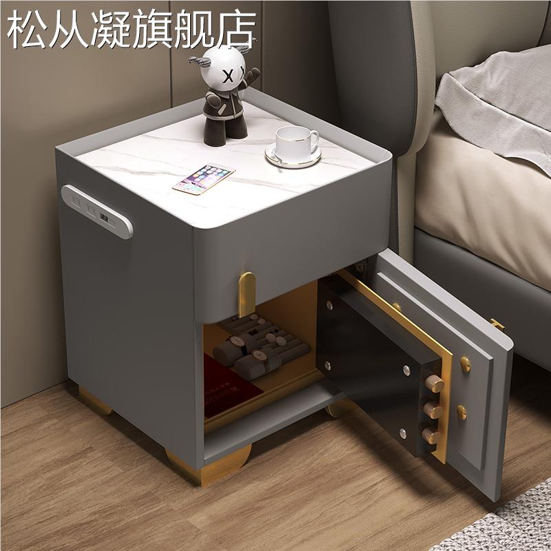 202家4新款实木智能床头柜保箱体卧室险一62320用轻奢多功能简约