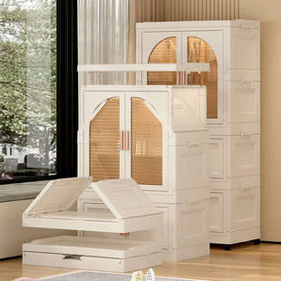 宝宝衣柜儿童衣柜卧室家用婴儿收纳储物柜无甲醛塑料小衣橱挂衣式