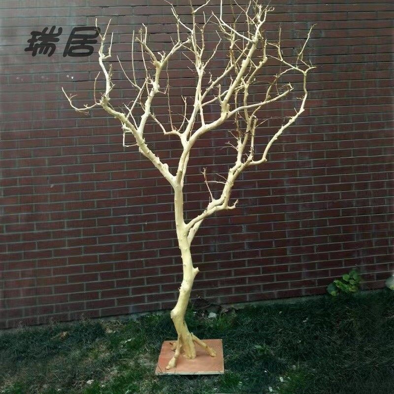 去皮干树枝装饰枯树原木干枝造型树造景室内庭院干支枯枝树干