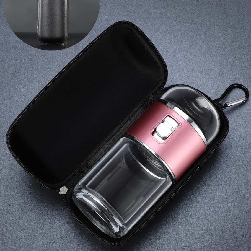 泡茶杯茶水分离杯男办公室女花茶杯子双层玻璃杯logo