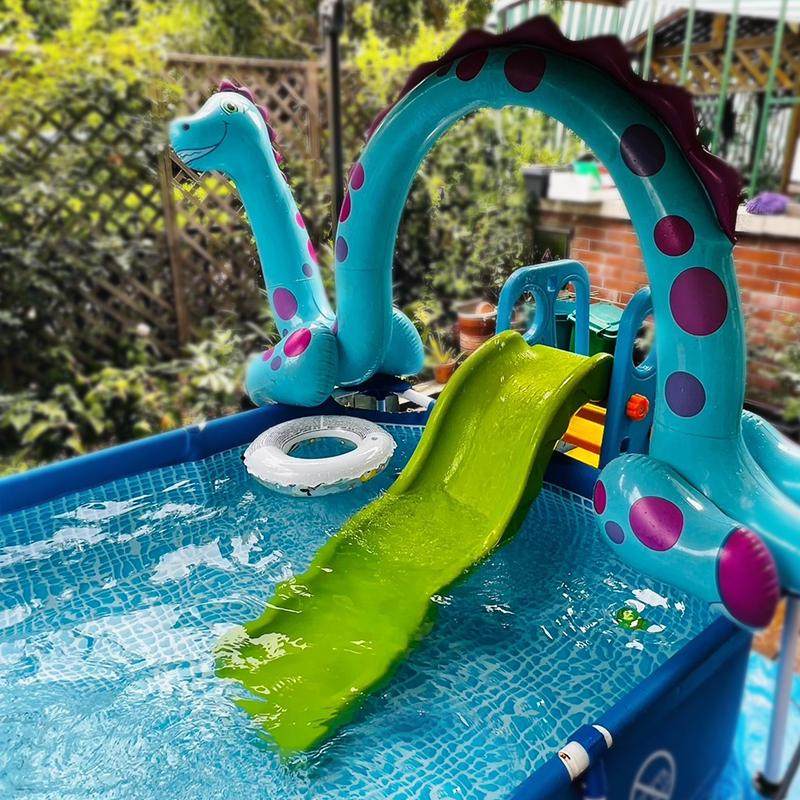 充气游泳池儿童家用加厚大型户外滑梯小孩家庭婴儿宝宝滑梯戏水池