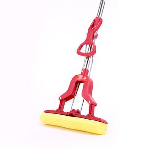 宝帝洁胶棉拖把对折式挤水海绵吸水拖把头地拖家用免手洗拖布