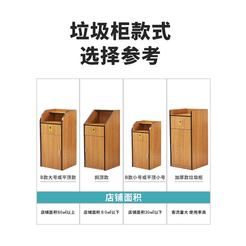 无盖正方形垃圾桶商用大容量大号厨房厨余带盖垃圾箱家用餐饮柜桶