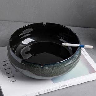 陶瓷烟缸家用复古中式 大号烟灰缸创意个性 客厅轻奢办公室潮流烟缸