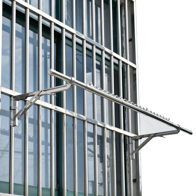 沛晴防盗窗晾衣架不锈钢免打孔晾衣杆阳台晾晒被子绑窗户外晒衣架