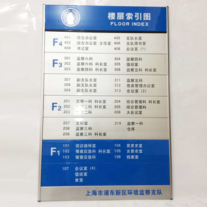 新品铝合b金大堂楼层索引牌 烤漆丝印楼层导向牌 可更换医院指示