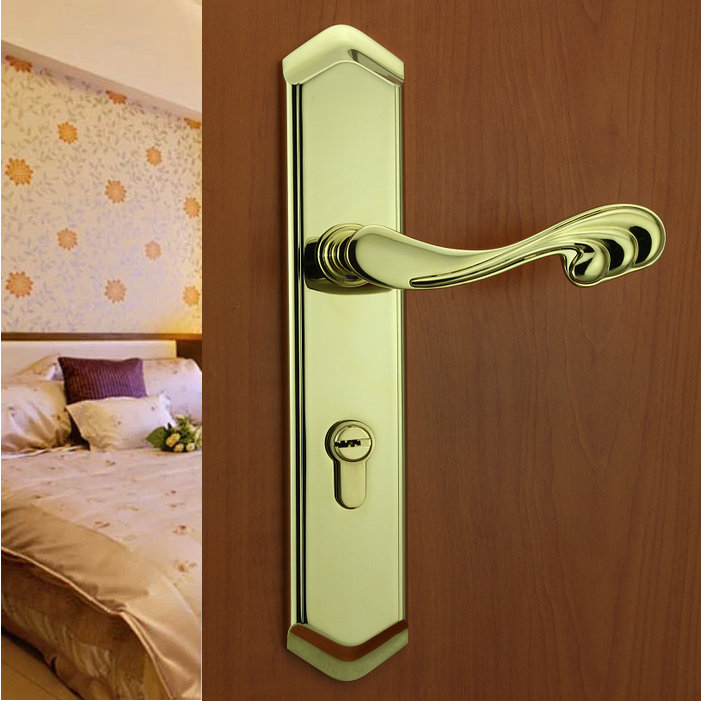 德国鸿瀛简欧式房门锁 大门锁 美式卧室内门锁 PVD金色执手锁具