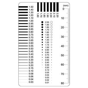 菲林尺 点规 线规 透明尺型号 速发胸卡量规 污点裂缝对比卡 刮痕