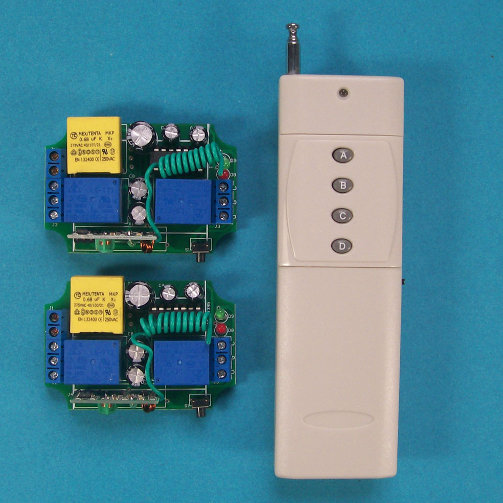 远距离220伏一拖二智能灯具2路220V无线遥控开关P模块1000米遥控