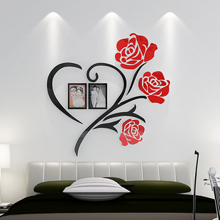 婚房卧室装 饰墙贴3d立体房间布置客厅墙壁贴画沙发电视背景墙贴纸