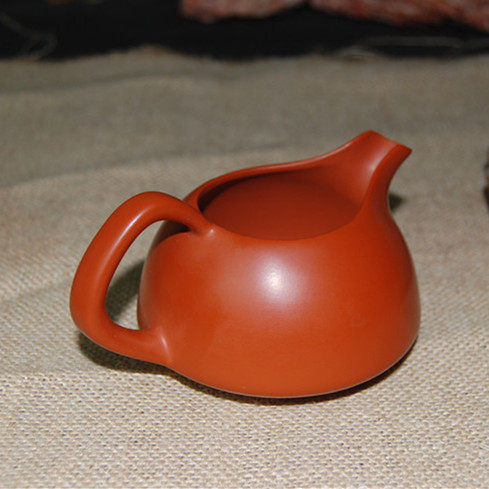 潮州全手工手拉朱泥公道杯紫砂茶漏茶杯公杯工夫茶具冲茶分茶器