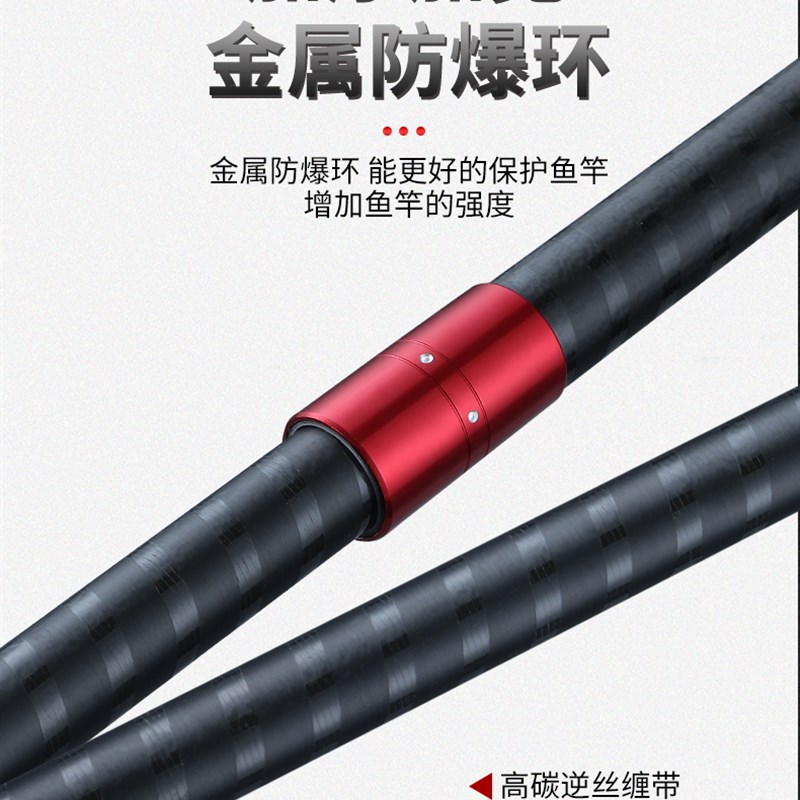 超短锚鱼竿超轻超硬锚杆w水库闸口钩鱼杆刮鱼杆鲢鳙远投竿