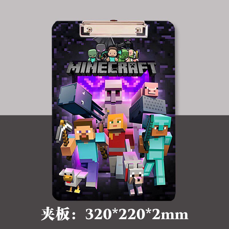 小众高货我的世界板夹JJ怪苦力怕爬行者写字垫板学生试卷夹MC游戏