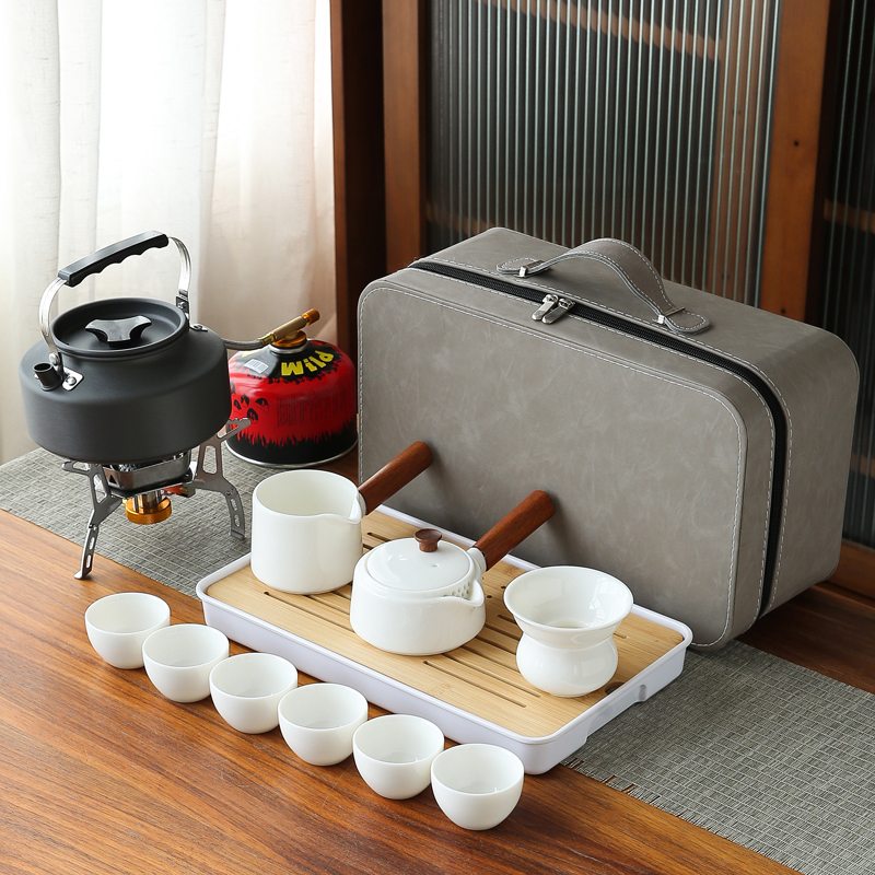 户外便携式旅行茶具套装功夫茶具带烧水炉野外露营煮茶壶泡茶装备