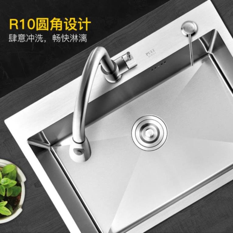 不锈钢茶水间小号单水槽经济型洗手盆水盆套装柜式酒店洗脸盆洗衣