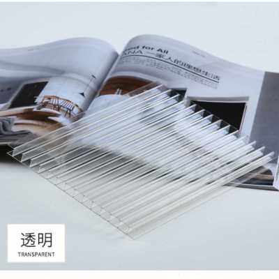 新品厂销PC透明瓦雨棚t车棚户外E防雨隔热保温采光中空四层大