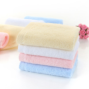 加厚柔软毛巾吸水幼儿园方巾擦手洗脸手帕家用儿W童宝巾有挂U