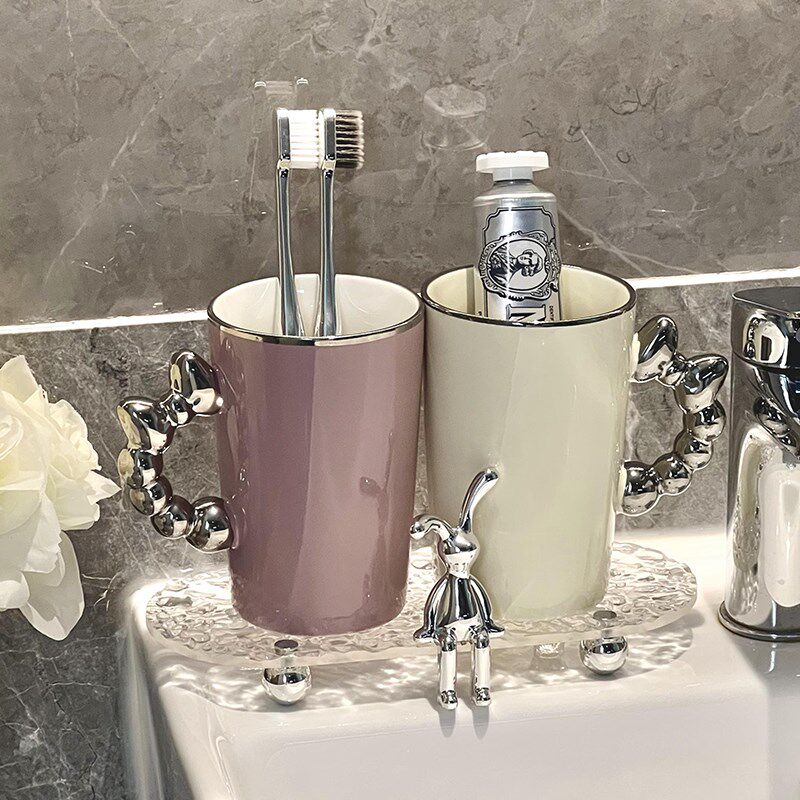 高颜值漱口杯情侣刷牙具杯家用洗漱杯套装牙刷置物架刷牙杯子