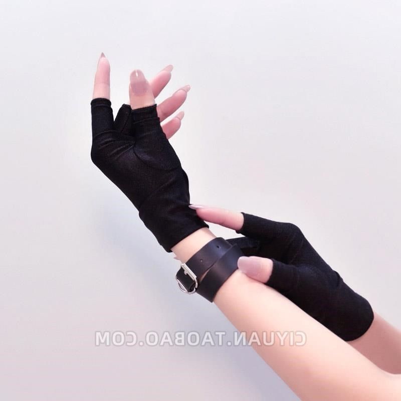 机能手套半指手套机能风女款学生女生骑车健身冬季网红跑步高颜值