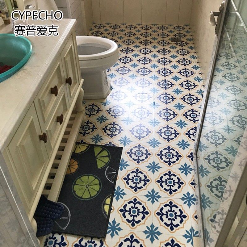 现代简约墙贴自粘 卫生间墙纸地面瓷砖贴纸地板贴 防水防滑装饰贴,家居饰品,软装墙贴,淘宝优惠券,粉丝福利购,淘宝优惠卷