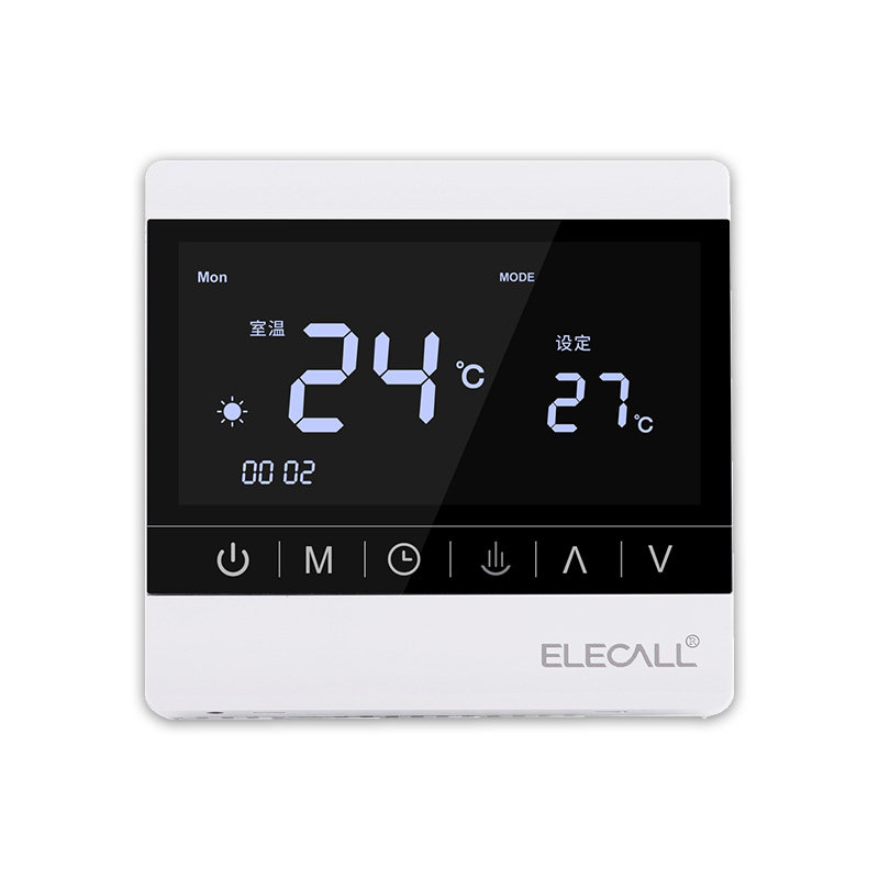 液晶水地暖温控j器智能温控开关可调温度中央空调控制面板遥控家