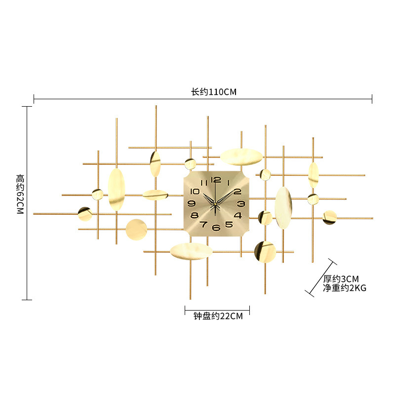极速新品北欧挂钟客厅创意个性大气钟表D现代简约轻奢时钟家用墙