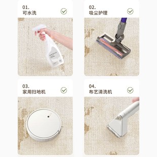 客厅地毯沙发茶几大面t积全铺新款 新品 免洗可擦奶油风高级感床边