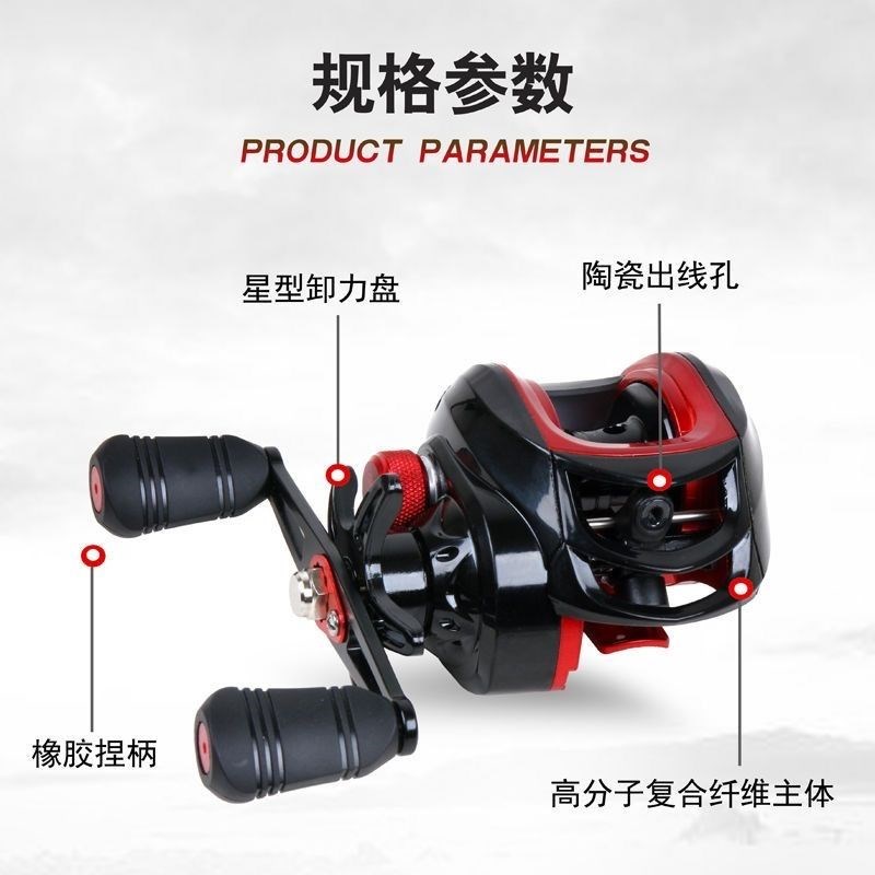 水滴轮远投防g炸线微物路亚竿渔轮金属打黑泛用深线杯鱼线轮筏钓